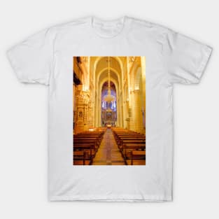 Looking Along the Nave, Evora Cathedral T-Shirt